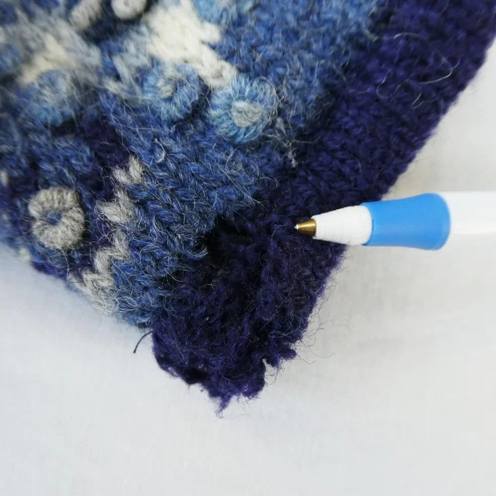 Icelandic Design Blue 100 Wool Cardigan Sweater Atlandia 2000 Y2K Snowflakes L